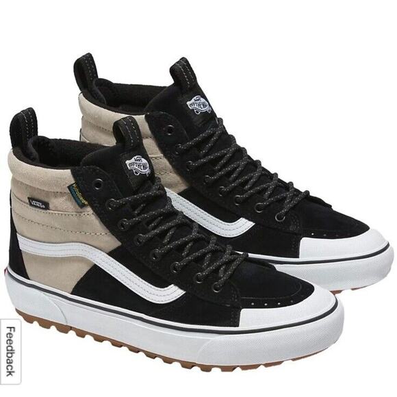 Vans SK8-HI MTE-2 Gore-Tex Black /Khaki Men's 8.5 Sneakers Weatherproof Suede - Picture 1 of 9